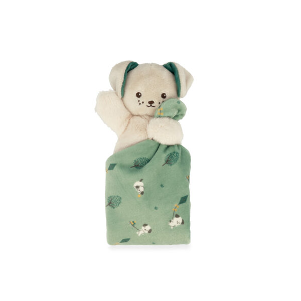 Kaloo - Knuffeldoek hond groen - Afbeelding 3