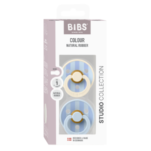 BIBS - BIBS Studio Colour Block 2 pack Baby Blue / Dusty Blue mix maat 1