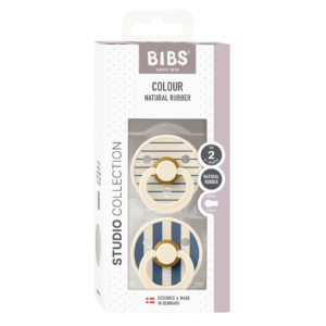 BIBS - BIBS Studio Colour Pin 2 pack Ivory/Steel blue maat 2