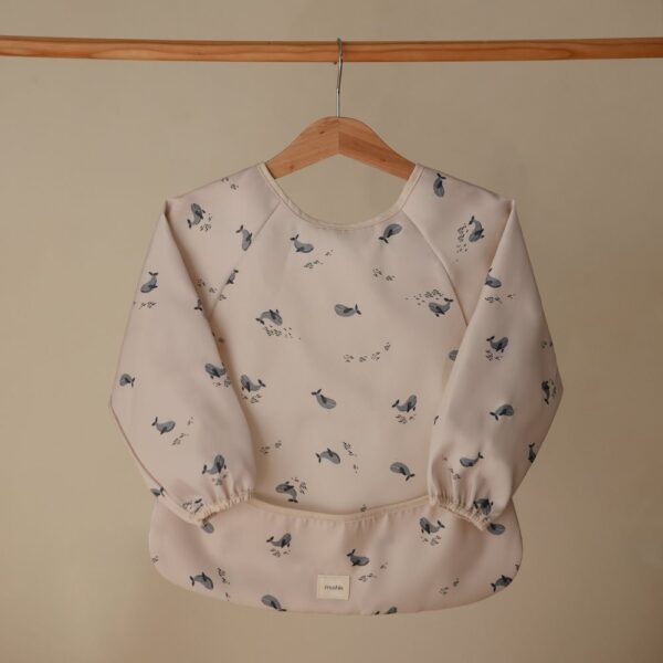 Mushie - Long sleeve bib - Walvis - Afbeelding 3