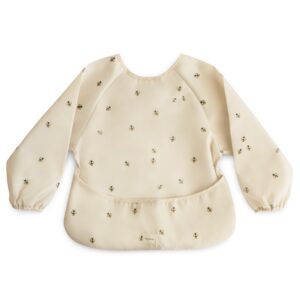 Mushie - Long sleeve bib - Bijen